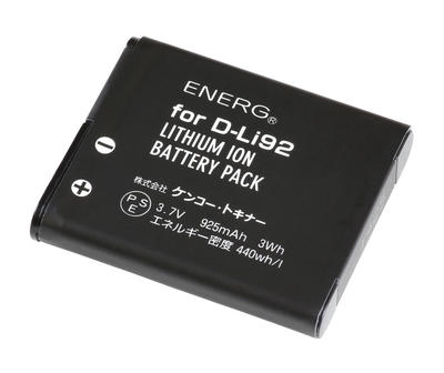 ENERGデジタルカメラ用バッテリー　ペンタックスD-Li92対応　PT-#1090画像